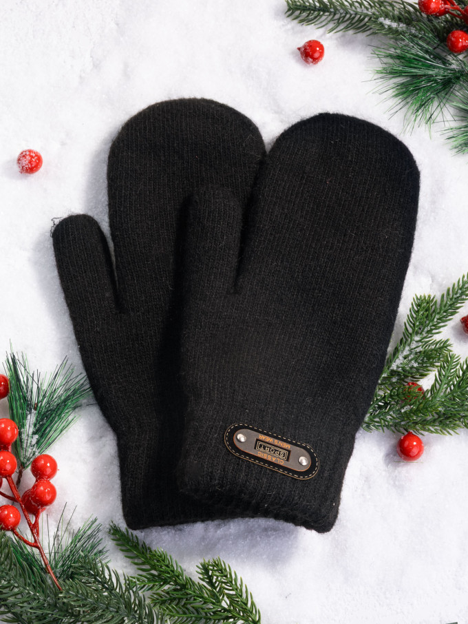 Варежки мужские Корона 8169 черные