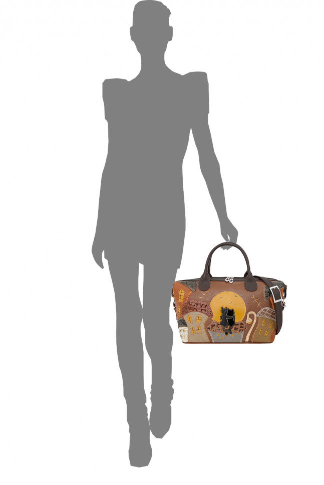 Сумка женская Protege, ДС-195-196 Город №6 ночь - темно-коричневый Сумка женская Protege, ДС-195-196 Город №6 ночь - темно-коричневый