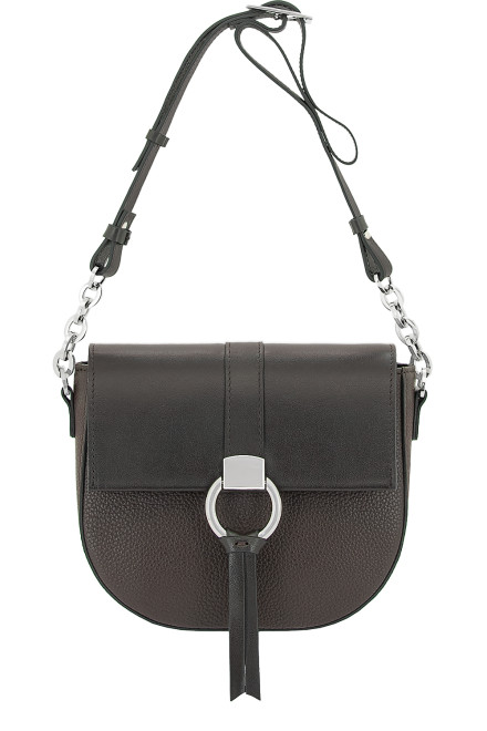 Сумка Protege Ц-472 тёмно-коричневая флотер+гладкая