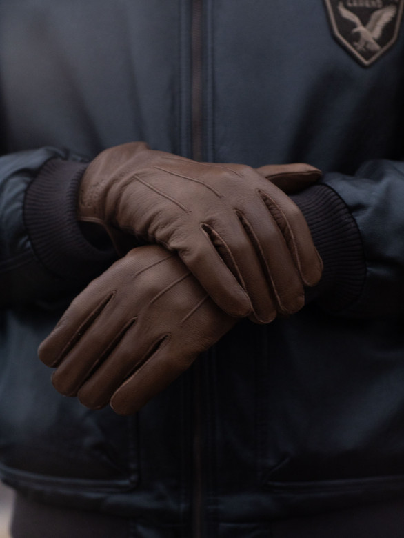 Перчатки мужские HAVVS 0123 рыжие Перчатки мужские HAVVS 0123 рыжие