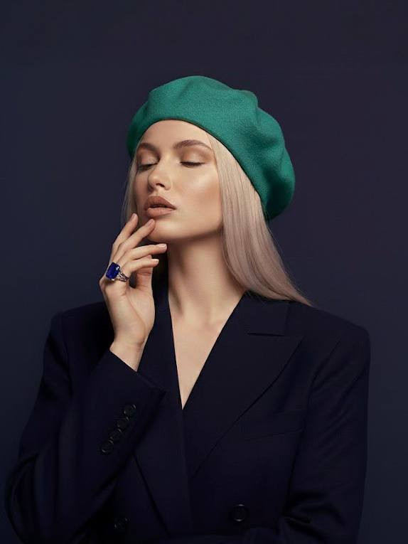 Берет женский Stigler, зел.бирюза