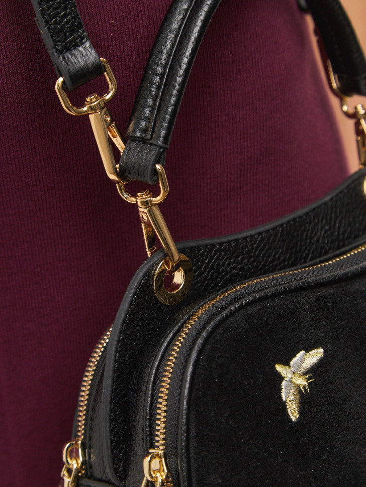 Сумка Curanni 2538 дольче замша черная