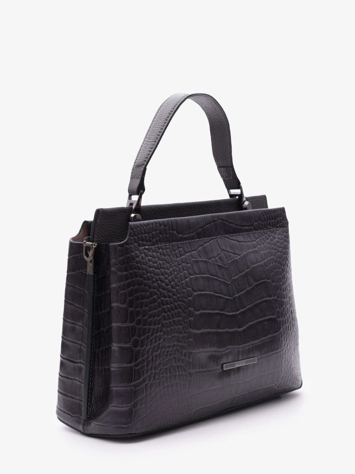 Сумка женская Karya 2427 тёмно-серый крокодил Сумка женская Karya 2427 тёмно-серый крокодил