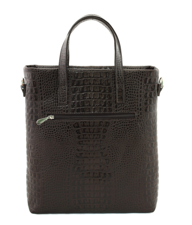 Сумка женская Protege, ДС-220-77, "Сова" тёмно-коричневая рептилия