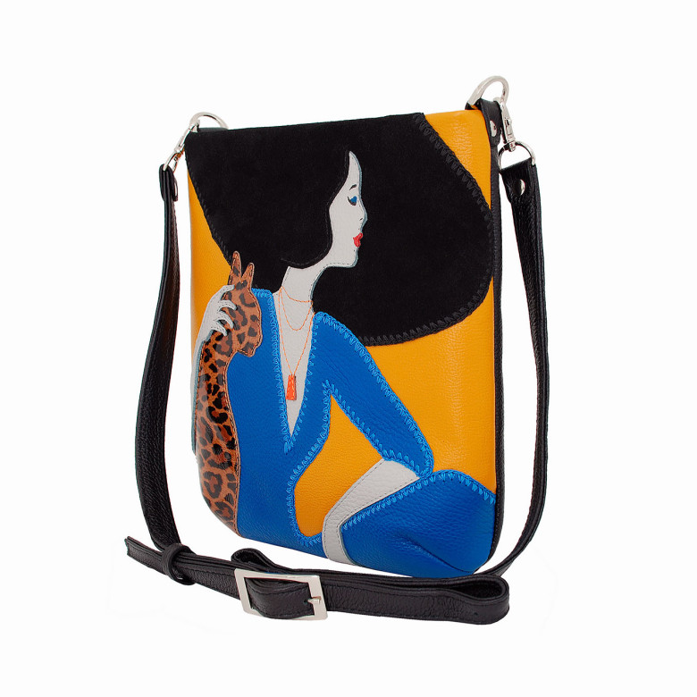 Сумка женская Protege, ДС-392-243 Леди №5 чёрно-жёлтая