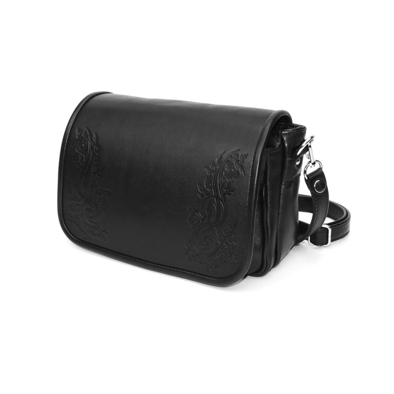 Чёрная женская кожаная сумка Natalia Kalinovskaya 93т-711