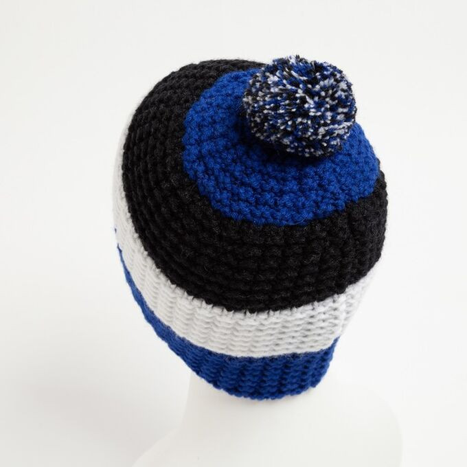 Шапка мужская 8461 MARHATTER василёк/белая