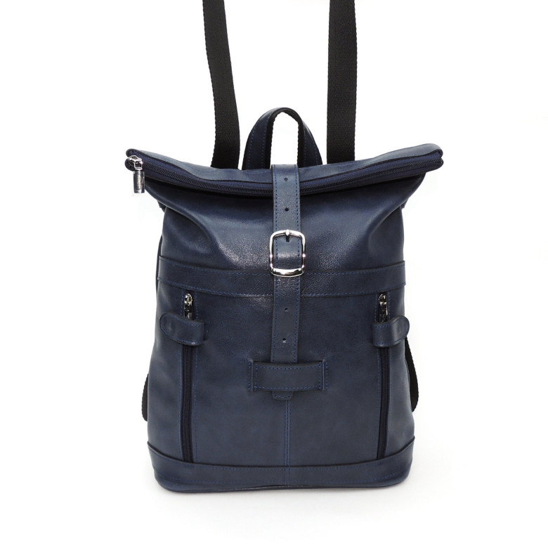 Кожаная сумка-рюкзак Natalia Kalinovskaya "Альто" синяя Кожаная сумка-рюкзак Natalia Kalinovskaya "Альто" синяя