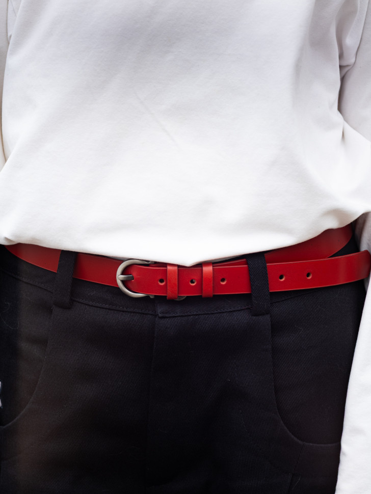 Ремень женский Варяг 1326 M.P. красный гладкий Ремень женский Варяг 1326 M.P. красный гладкий