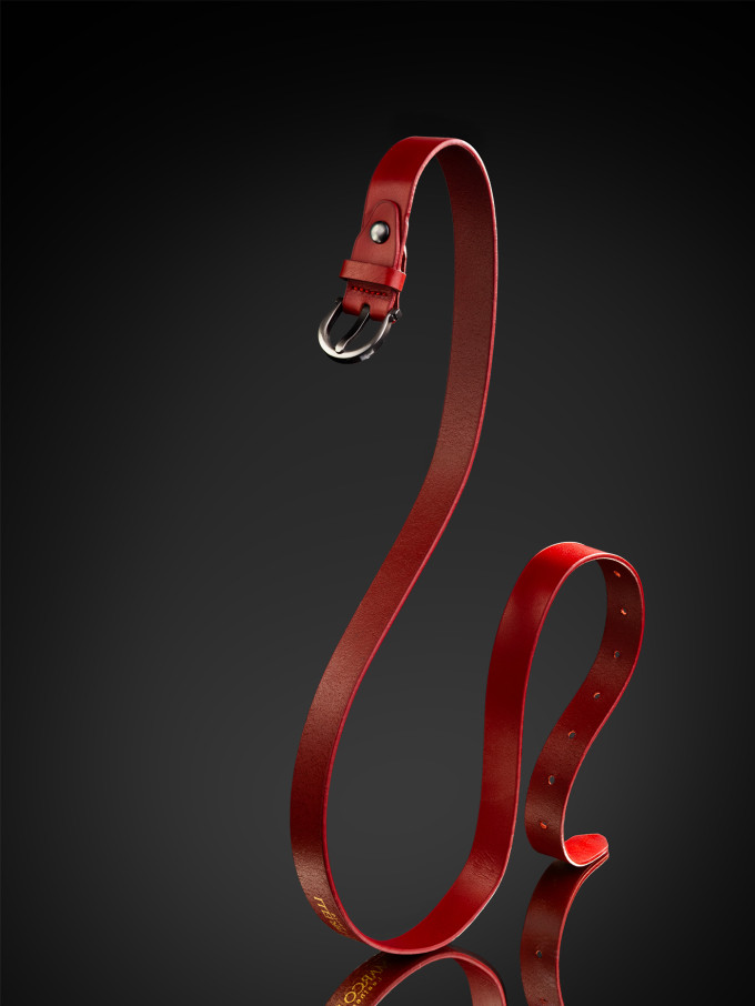 Ремень женский Варяг 1326 M.P. красный гладкий Ремень женский Варяг 1326 M.P. красный гладкий