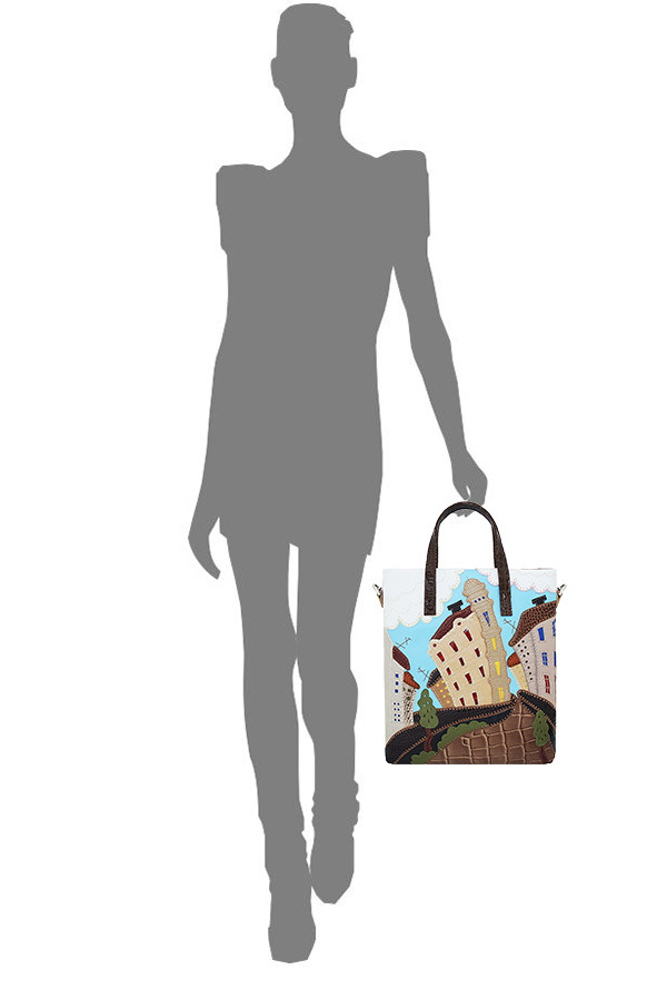 Сумка женская Protege, ДС-220-96 Город №14 коричневая крокодил Сумка женская Protege, ДС-220-96 Город №14 коричневая крокодил