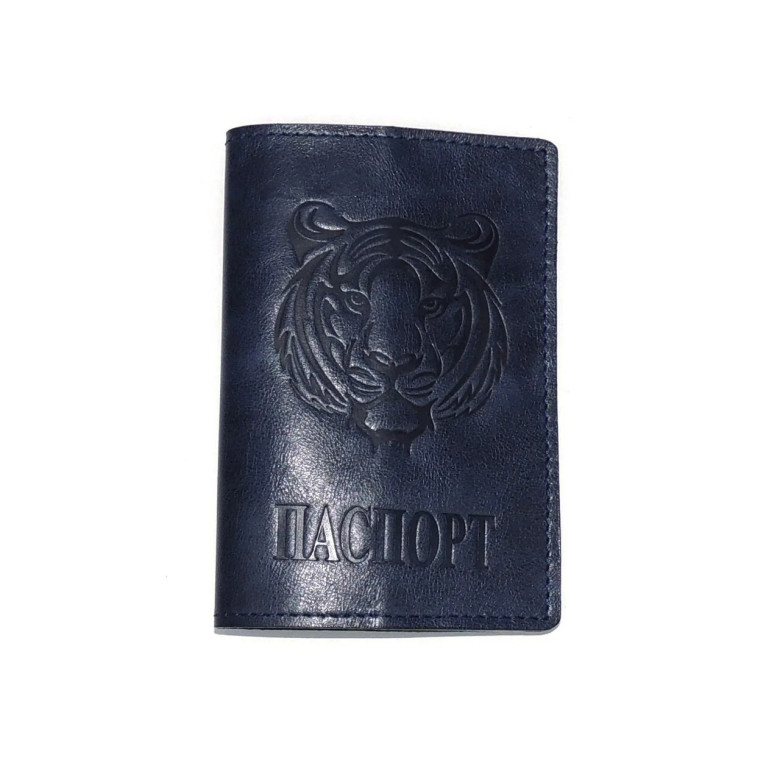 Обложка для паспорта Natalia Kalinovskaya Отг-66 тигр синяя