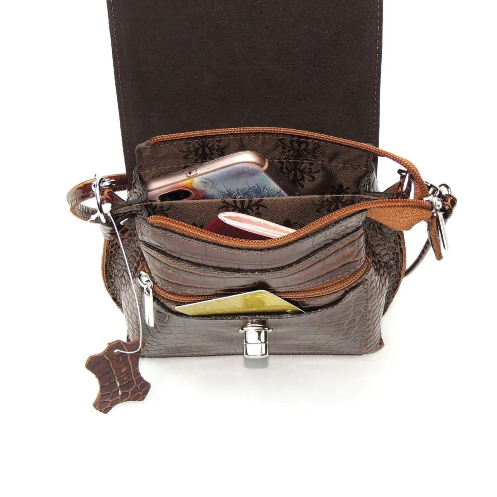 Сумка женская Natalia Kalinovskaya 76р.921 Рики коричневая рептилия Сумка женская Natalia Kalinovskaya 76р.921 Рики коричневая рептилия