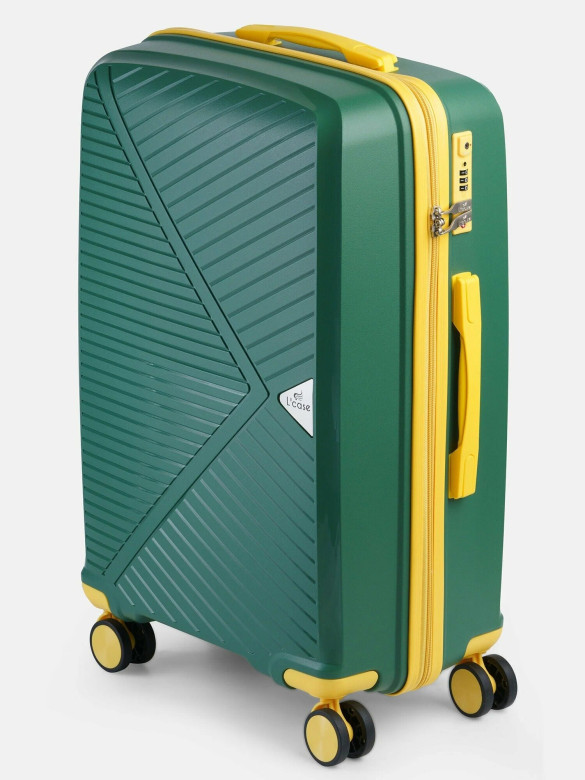 Чемодан L'Case, Lyon без расширения тёмно-зелёный Чемодан L'Case, Lyon без расширения тёмно-зелёный