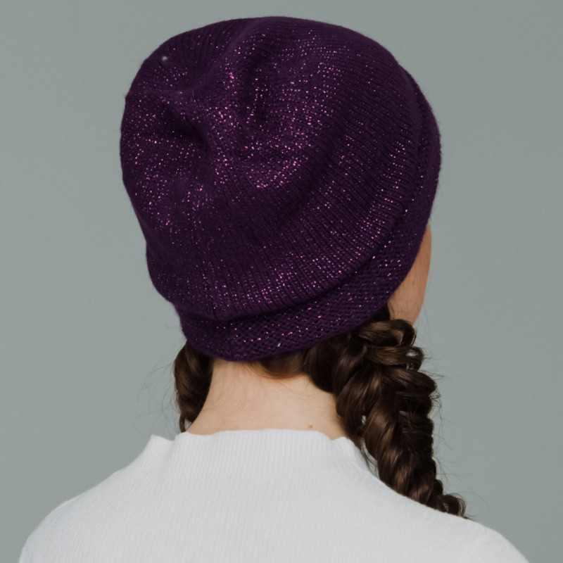 Шапка женская Flioraj 347FJ темно-лиловая Шапка женская Flioraj 347FJ темно-лиловая